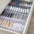 thumbnail image 3 of 3 uds. de ropa interior, organizador de cajones, armario plegable, divisores de ropa de nailon, compartimentos, caja de almacenamiento para sujetadores, calcetines, calzoncillos, bragas, corbatas o 11 Feliz Sencillez, 3 of 5