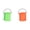 Orange & Green, variant on Piwvid Foldable Buckets, Sand Beach Toy Net Pails for Kids Adults, Collapisible Water Buckets Sandbox Tool Multi Use for Outdoor, Cleaning Washing, Camping, Traveling, Towels