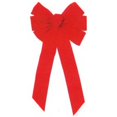 thumbnail image 1 of Nœud de Noël, 7 Boucles, Velours Rouge Pailleté, 12 x 26 x 3 Po. -6072, 1 of 2
