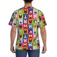 thumbnail image 3 of Bixox Men's Colorful Bulldog Printed Short Sleeve Skinny Athletic T-Shirt, 3 of 6