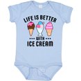 thumbnail image 3 of Inktastic Life is Better with Ice Cream Boys or Girls Baby Bodysuit, 3 of 5