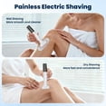 thumbnail image 4 of MTUYELI Electric Razor for Women - 8 in 1 Personal Replaceable Facial Eyebrow Razors & Nose Hair Trimmer, Wet Dry Bikini Trimmer, White, 4 of 8