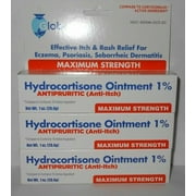 Hydrocortisone Ointment 1% 1oz Anti-Itch (Compare to Cortizone-10) - 3 packs