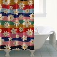 thumbnail image 4 of Pioneer Flower Floral Print Pattern Shower Curtain 72"x72" ,Bathroom Decorative Shower Curtains Set with 12 Hooks,Modern Waterproof Washable Shower Curtain, 4 of 6