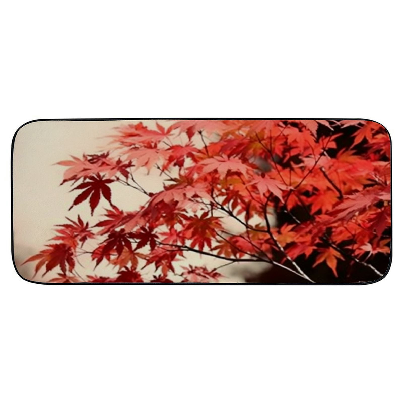 PHYHOO Decorative Door Mat, Door Mat with Non-Slip Rubber Backing, Easy Cleaning, Traps Dirt, Rug for Entry, Patio, Garage - Japan Landscape Natural K Wood Autumn Plant Leaf  19.68*47.24 in