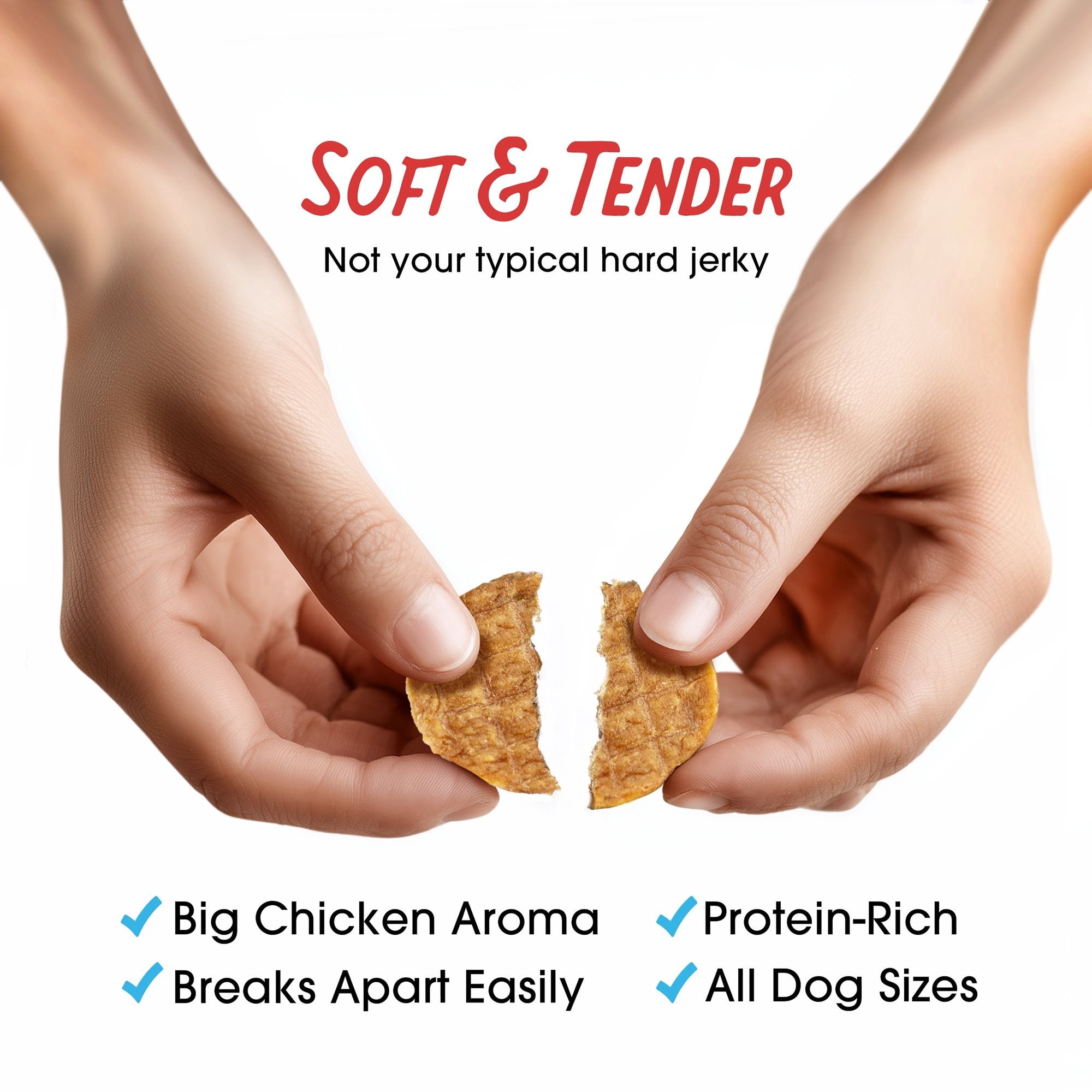 Farmland Traditions Dogs Love Chicken Jerky Dog Treats with Only 3 Ingredients and No Fillers, 2 Pound Bag