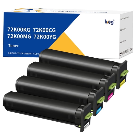 72K00KG 72K00CG 72K00MG 72K00YG Toner Compatible for Lexmark CX825dte CX820dtfe CS820dtfe CX860 Printer(4 Pack)