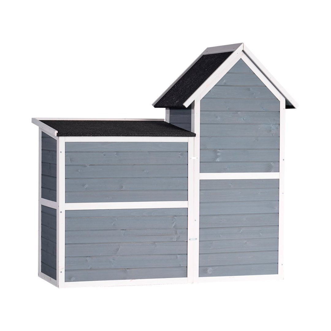 Large Outdoor Chicken Coop Cage,Weatherproof 2-Story Chicken Coop and Rabbit Hutch,Wooden Indoor/Outdoor Pet House with No-Leak Tray,Waterproof Roof and Pull-Out Tray (50.98" L×48.23" H, Blue)