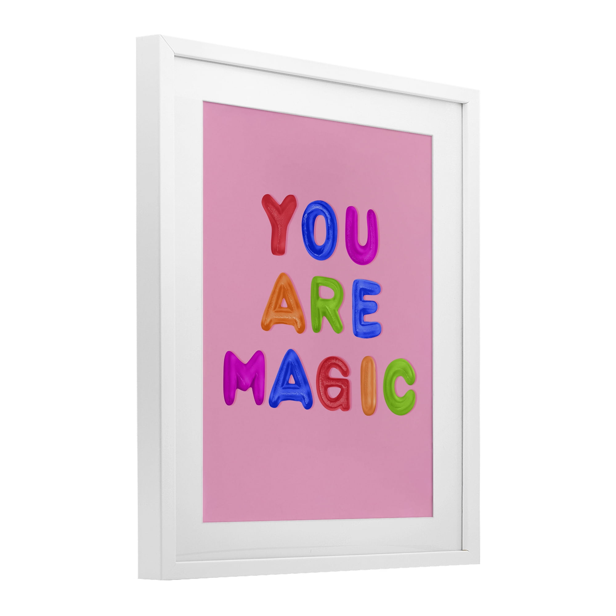 Stupell Industries You are Magic Gummies over Pink White Framed Print Under Glass, design by LISH Creative