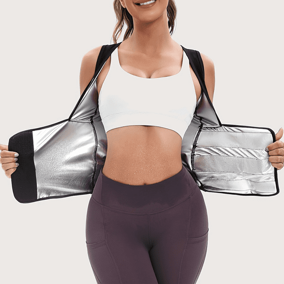 Sweat Sauna Vest Waist Trimmers Trainer Women's Sweat Sauna Vest Gym Fat-burning and Sweat-Inducing Clothing