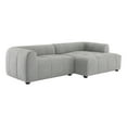 thumbnail image 5 of Liana Right-Facing Upholstered Fabric Modular Sofa with Chaise in Pewter, 5 of 8
