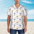 thumbnail image 2 of Fotbe Hot Air Balloon Hawaiian Shirt for Men Unisex Summer Beach Casual Short Sleeve Cotton Linen Button Down Shirts-3X-Large, 2 of 5