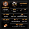 thumbnail image 2 of 25" 6000W Peak Electric Dirt Bike for Adults & Teens, 60V 35Ah Long Range Battery Electric Motorcycle, Max.43mph & 120 Miles, LCD with NFC Unlock, Full Suspension, off-road E-Bike UL2849 Green, 2 of 12