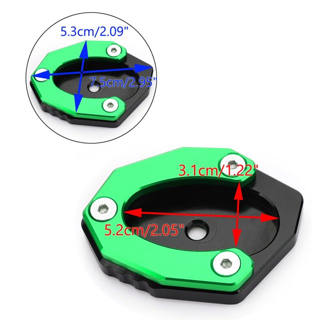 Green Kickstand Side Stand Plate Extension Pad For KAWASAKI Z900 Z1000SX 17-19