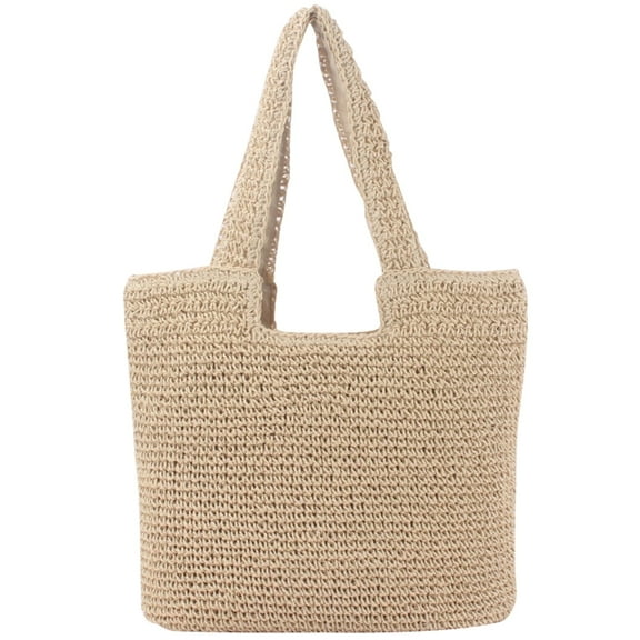 Ogetok Straw Tote Bag -Friendly Woven Tote for Everyday Use - Stylish Grocery Bag with Large Capacity,Can Accommodate the Items Needed to Go Out