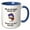 Blue/White, variant on 3drose, Funny Cute Tuna Fish Playing Guitar Singing Off-key Cant Tuna Fish Pun, 11oz Two-tone Yellow Mug