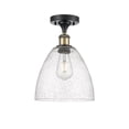thumbnail image 3 of Innovations Lighting  Bristol Glass - 1 Light 9" Semi-Flush Mount Black Antique Brass/Seedy, 3 of 5