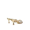 thumbnail image 3 of XY London Womens Abby Metallic Diamante Strappy Stiletto Heel Mules, 3 of 5