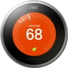 Google - Nest Learning Smart Thermostat - 3rd Generation - Stainless Steel