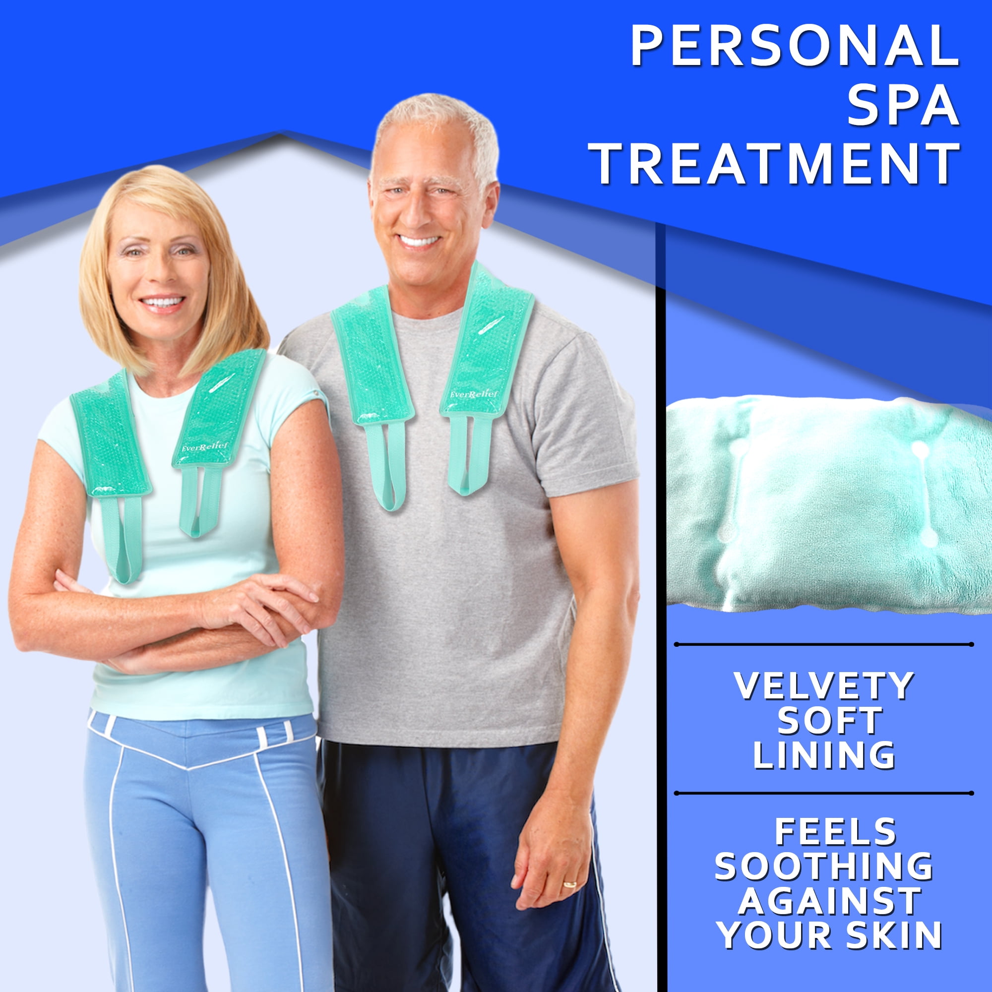 EverRelief Hot or Cold Gel Bead Neck & Shoulder Pain Relief Wrap & Compress (Large)