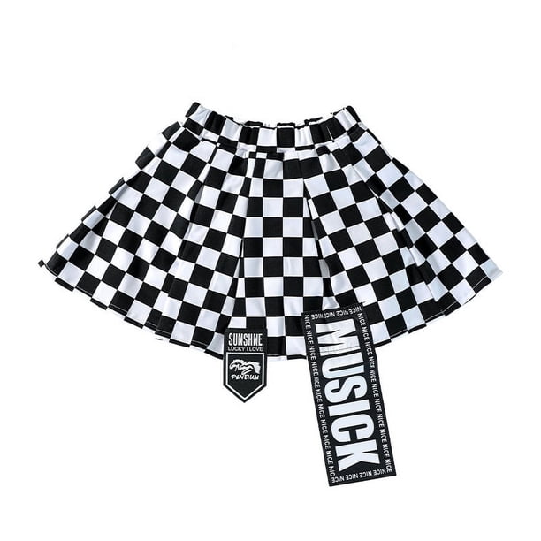 Ropa de espectáculo de baile callejero de hip-hop y jazz de ombligo para niñas, falda a cuadros, ropa para niños, ropa de espectáculo de baile de jazz para niñas, ropa de moda.