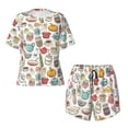 thumbnail image 5 of "Wukai Cooking Utensils Women's Pajama Set - Short-Sleeve Top and Shorts with Elastic Waistband and Pockets for Loungewear, Yoga, and Casual Wear-Small, 5 of 8