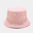 thumbnail image 3 of ZHENHONG Bucket Hats for Women Printed Pattern Tie Dye Double Basin Hat Outdoor Sun Hat Casual Solid Color Headwear Pink, 3 of 4