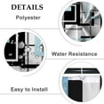 thumbnail image 5 of Modern Geometric Shower Curtain Sets Black White Blue Shower Curtain for Bathroom Geometry Squares Abstract Minimalism Bath Curtain Waterproof Durable Shower Curtain with Hooks 36x72 Inches, 5 of 6