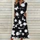 thumbnail image 1 of ICHUANYI Clearance Fashion Women Summer Printing Causal V-Neck Button Short Sleeve Vacation Pockets Dress(White, L) ICHUANYI WER2023081405270, 1 of 5