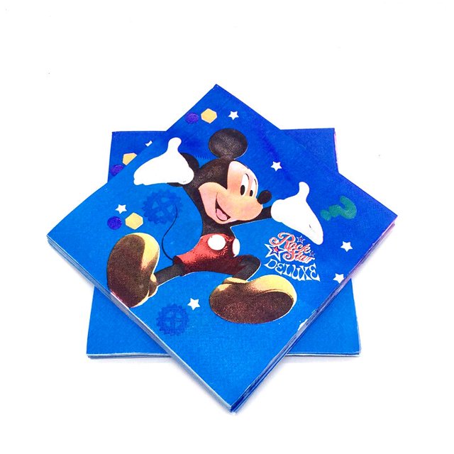 Mickey Mouse Party Decoration Paper Flag Tablecloth Cup Plate Balloon Mickey Theme Baby Shower Kids Boys Birthday Party Supplies Gao Jinjia LED