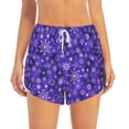 thumbnail image 4 of Lsque New Year Snowflakes Printed Women's Running Shorts with Liner Pockets,Elastic Quick Dry Workout Athletic Gym Yoga Shorts,Womens High Waist Shorts-X-Large, 4 of 9