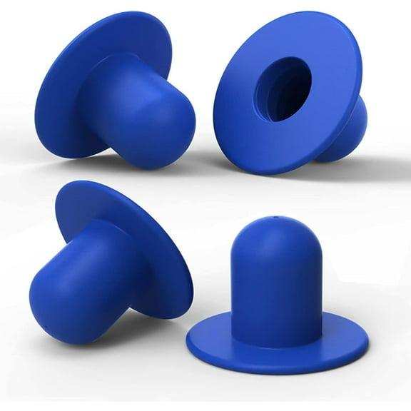 Trianu Replacement Ground Swimming Pool Filter Pump Strainer Hole Plug Stopper(4 Pack, Blue)