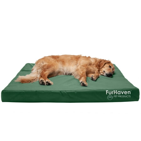 UPC: 0842229120479 | FurHaven Pet Products Oxford Indoor/Outdoor Deluxe Memory Foam Pet Bed for Dogs & Cats – Forest Jumbo