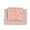 Pink, variant on Elegant Women's Heart Embossed Macaron Compact Purse Slim Minimalist Card Holder for Daily Use