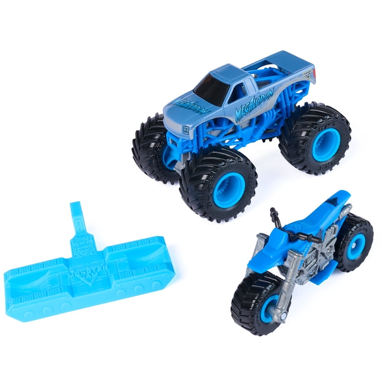 Monster Jam Megalodon Monster Truck and Dirt Bike 2-Pack, 1:64