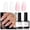 Classic French, variant on modelones Cat Eye Gel Nail Polish, 2 PCS 15ML Pink Sliver Holographic 9D Cat Eye Glitter Multichrome Silver Pink Shades Polish with Magnet Soak Off Led Nail Art Gel DIY Salon Gift