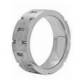 thumbnail image 3 of Men's Tungsten 8MM Brick Pattern Wedding Band - Mens Ring, 3 of 5