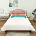 thumbnail image 4 of Coolnut Beautiful Rainbow Stripes Pillowcase for Hair and Skin Silk Pillowcase Queen Size 20×30in, Soft and Breathable Slippery Satin Pillowcase Covers for Sleep Decor Giftsation 523, 4 of 7