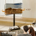 thumbnail image 2 of FITUEYES Modern Rolling TV Stand with Wheels for 32 - 65 inch TVs,Mobile TV Stand TV Cart with Power Outlets,Black, 2 of 8