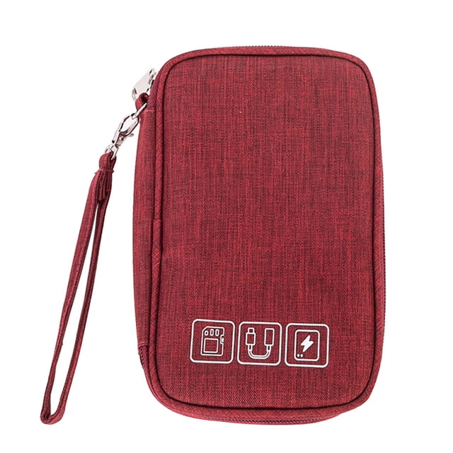 Matsuzay Estuche Cremallera Poliéster Multicompartimentos Bolsas de almacenamiento Capacidad Organizador de cables de viaje Transporte de Almacenamiento y organización del hogar Vino rojo Matsuzay HA075200-04
