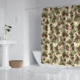 thumbnail image 2 of Beige Christmas Pine Cone Pattern Shower Curtain 84"x72" ,Bathroom Decorative Shower Curtains Set with 12 Hooks,Modern Waterproof Washable Shower Curtain, 2 of 6