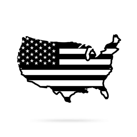 RealSteel American Flag Wall Décor - Proudly Crafted American-Made Metal Art for Indoor/Outdoor Display (18"/ B)