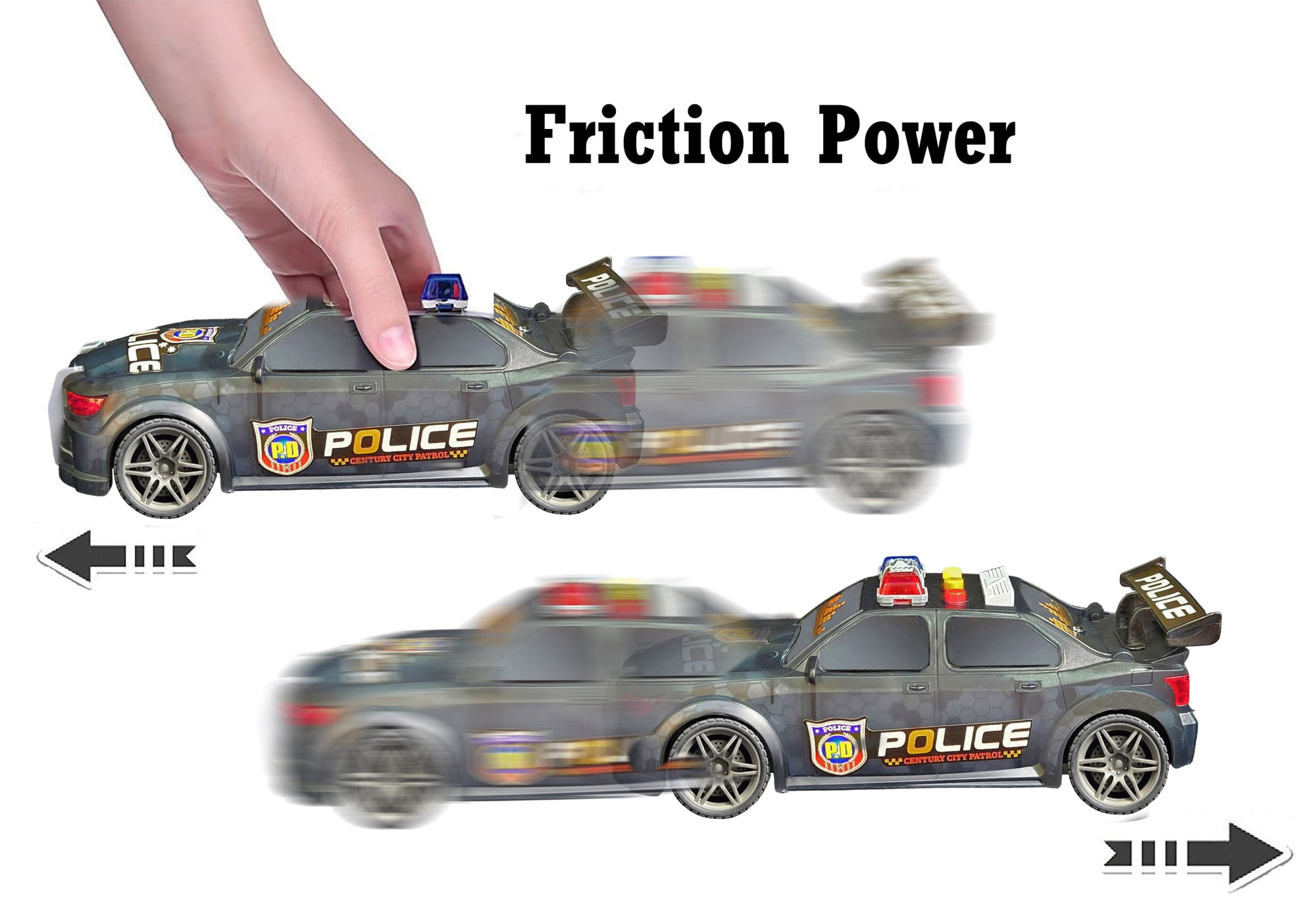 Friction Powered Police Car Toy for Toddlers and Kids – Durable Push-and-Go Patrol Vehicle for Imaginative Play