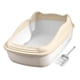 thumbnail image 5 of Caja de arena para gatos semicerrada multifuncional para mascotas pequeñas, resistente y con parte superior abierta. Blanco, 5 of 9
