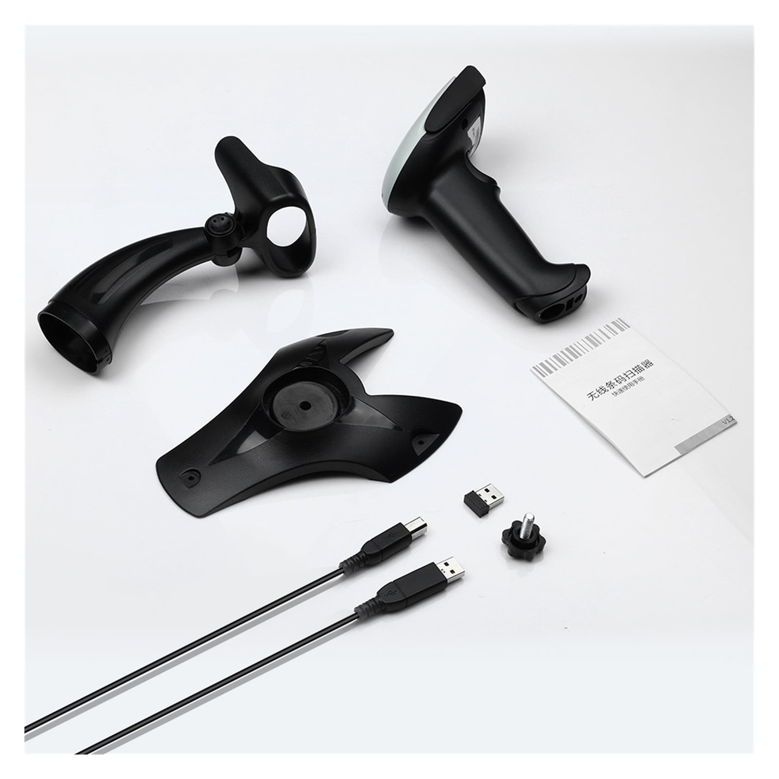 Wireless 2D QR Barcode Scanner With Stand Bluetooth 2.4G Wireless USB Wired Handheld Barcode Reader Scanning Auto Sensing ,Easy to Operate