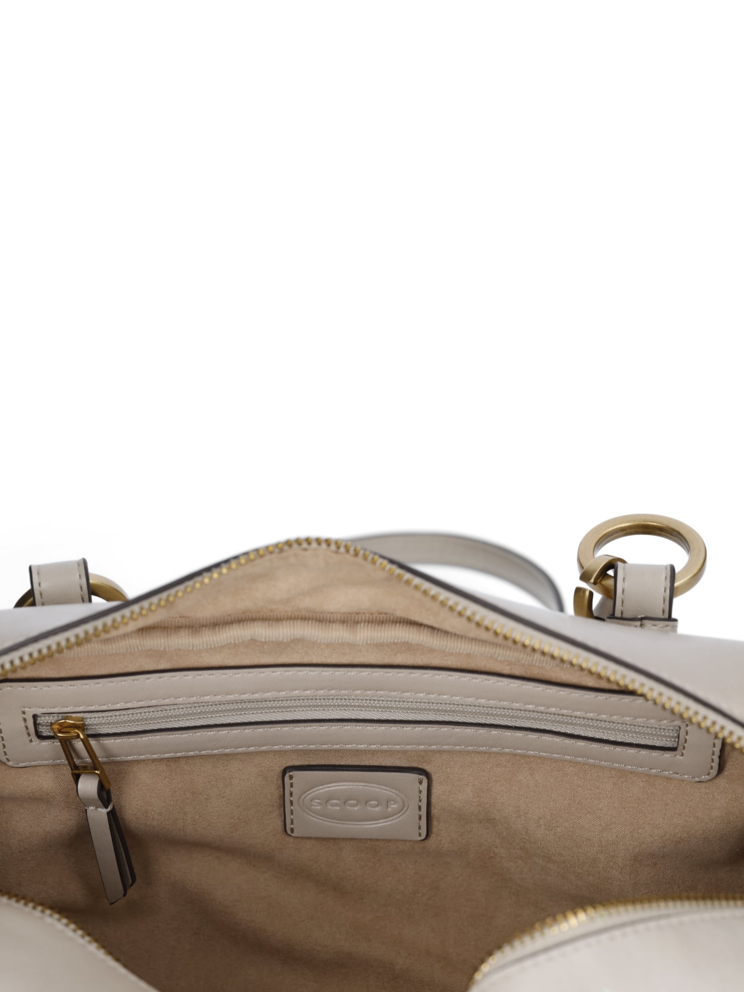 Scoop Women's Faux Leather Top Handle Shoulder Bag, Almond Biscuit