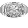 thumbnail image 4 of 14K White Gold Lab Grown Diamond Si1/Si2, G H I, Men's Ring (Size 10) Made In India rm5684-050-10wlg, 4 of 5
