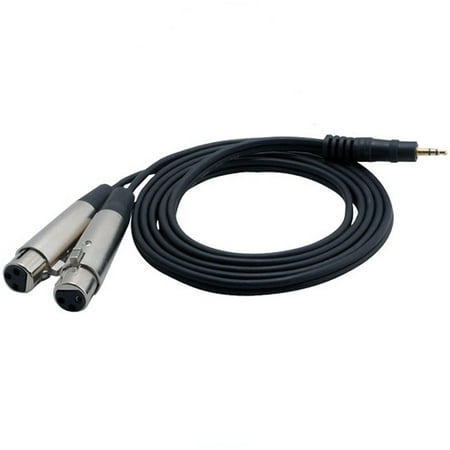 PylePro - PCBL38FT6 - 6 Ft 12 Gauge 3.5mm Male To Dual XLR Female Cord