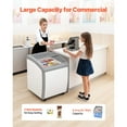 thumbnail image 3 of KFFKFF Commercial Ice Cream Display Case, 5.4 Cu.ft Chest Freezer, -19 to 3℉ Temp Adjustable Mobile Top Deep Freezer, 3 of 9