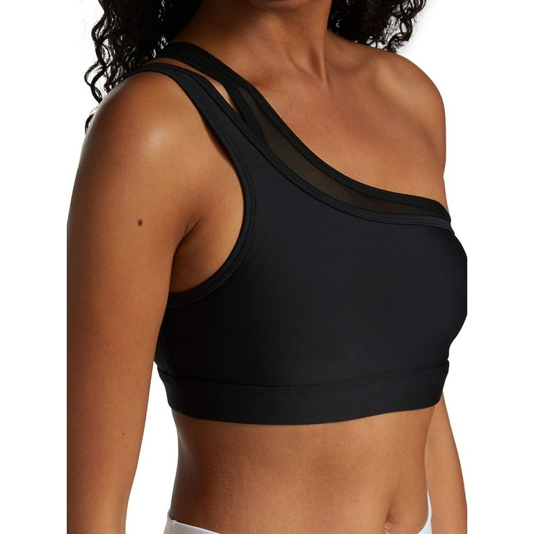 Alo Yoga Women's Airlift Excite One-Shoulder Sports Bra, Black, M